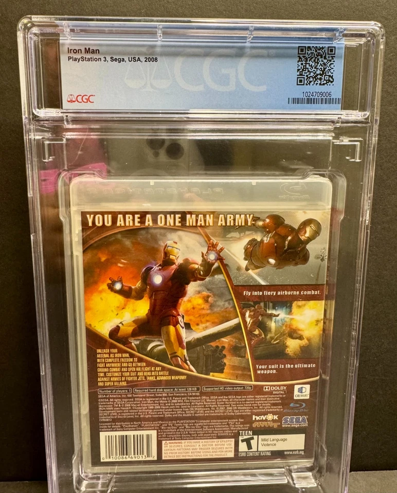PS3 Iron Man 2008, Playstation 3 Graded 9.6 / Seal A+ DV-771 - Image 3 of 3
