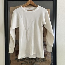 Vintage 60s Sears Waffle Knit Thermal Size M Distressed Thrashed