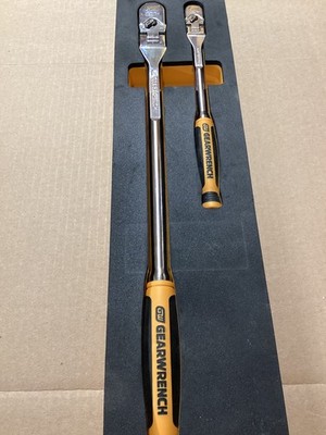 Gearwrench 2pc 120xp long handle flex head ratchet set in foam