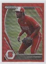 2021 Panini Prizm Draft Picks Red Wave Prizm Jose Torres #PDP89 4s2