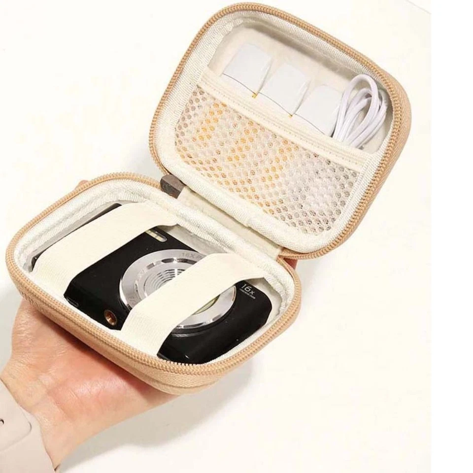 Hard Shell Digital Camera Case Cameras Storage Holder PU Camera Carrying Bag - Image 4 of 4