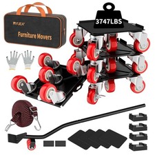 Heavy Duty Furniture Dolly with 5 360 Degree Swivel Wheels Carbon Steel Panel