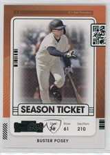 2021 Panini Contenders Season Ticket Green Buster Posey #34 10ip