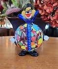 Murano Glass Fat Belly Round Clown Figurine Italy Rare Hollow Belly 7.5''