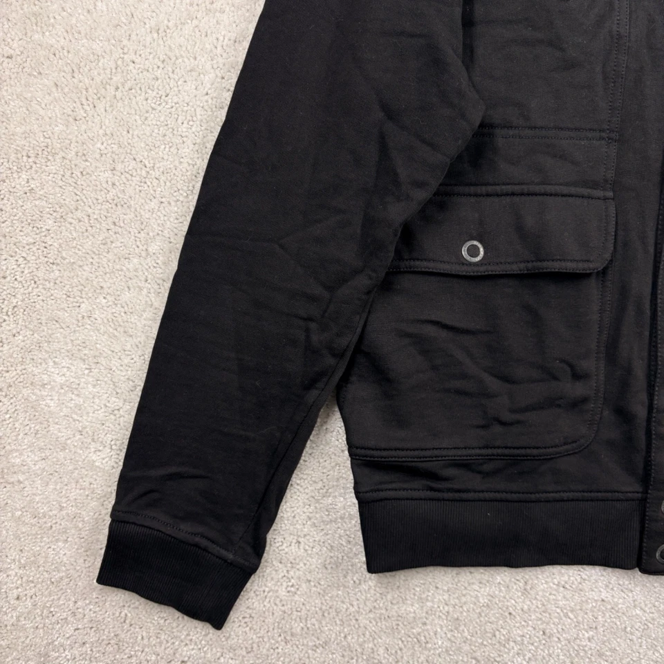 Jaqueta Kenneth Cole Reaction Masculina Tamanho XL Preta Bolsos Malha de Lã Snap - Imagem 2 de 4