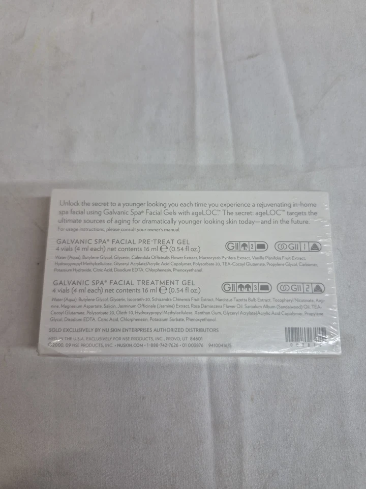 NUSKIN nu skin ageloc GALVANIC SPA FACIAL GELS 1 box Pre-Treat + Treatment - Image 2 of 4