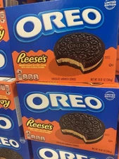 OREO REESE'S Peanut Buttery Creme Sandwich Cookies, Limited Edition (PACK OF 2)