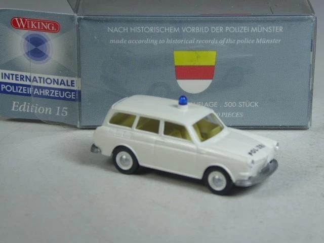 (SH) Wiking Sondermodell VW 1600 Variant Polizei Münster weiß in OVP
