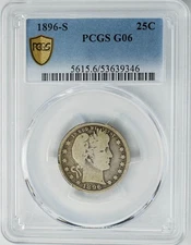 1896-S Barber Quarter 25c G06 PCGS Secure 950474-21