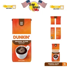 Savor Dunkin's 12 Oz  Blend Medium Roast - Perfect for Home Brewing
