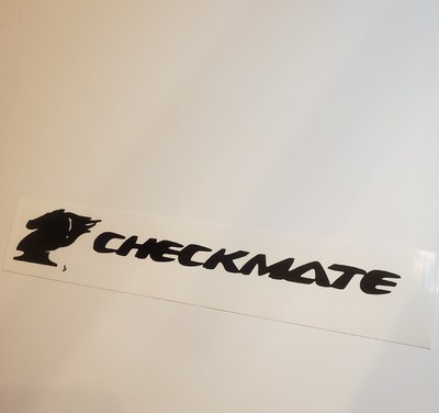 checkmate boat Black Replacement Decals 18''  Stickers - Set Of 2 USA BEST