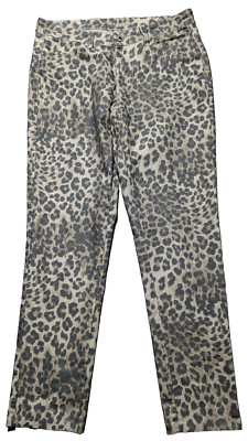 TEMPO PARIS DENIM Leopard Print Women Medium Cotton Stretch Ankle Jeans