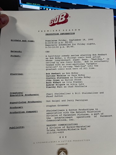 Bob (Newhart’s Third Sitcom) Press Kit - RARE TV History! - Picture 18 of 24