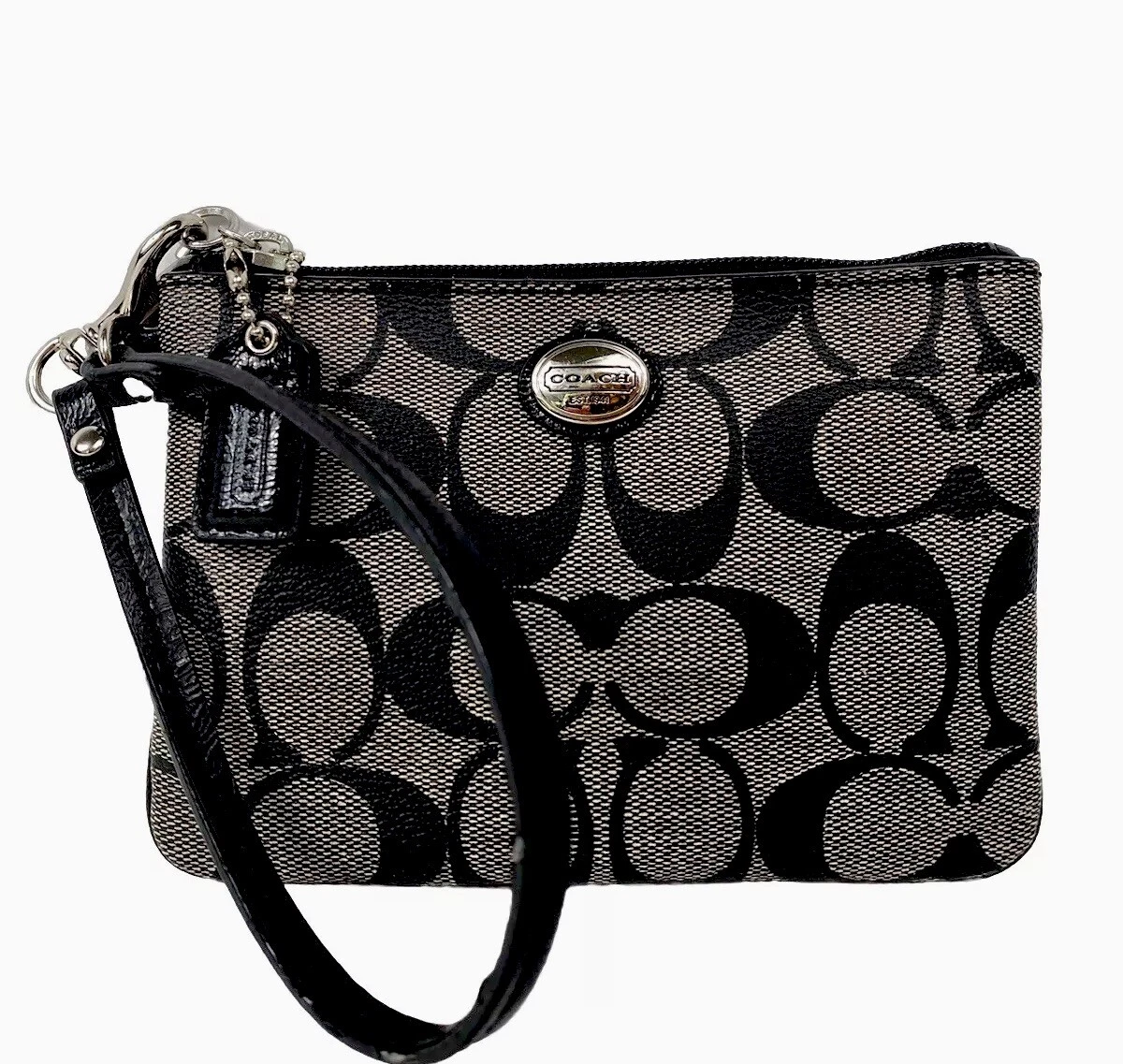 Coach Peyton Signature piccolo braccialetto kaki e nero con cinturino