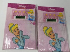  2 DISNEY PRINCESS CINDERELLA DECORATIVE VALANCE 84x15 NEW STANDARD SIZE