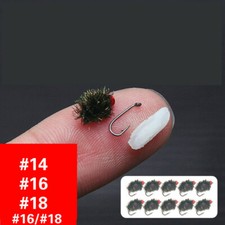 10/20PCS Fliegen Fischen Köder Haken Nass Trocken Bass Nymphe Forelle Werkzeug