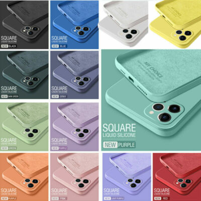 For iPhone 16 15 Pro Max 14+ 13 12 11 Liquid Silicone TPU Case Ultra Slim Cover