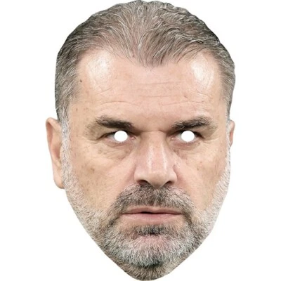 FUNKYBUNKY Ange Postecoglou Celebrity Card Face Mask - Ready To Wear - Fancy Dress