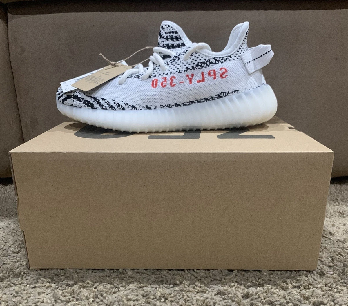 Yeezy zebra best sale 5.5