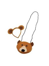 Bear Bag  Ears Set Kids Book Day Fancy Dress Accessory Animal Outfit Props