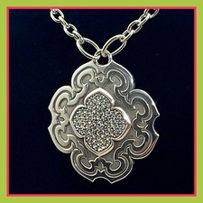 BRIGHTON Arabesque Crystal Pendant Necklace Reversible Long JL4112 NWT  118