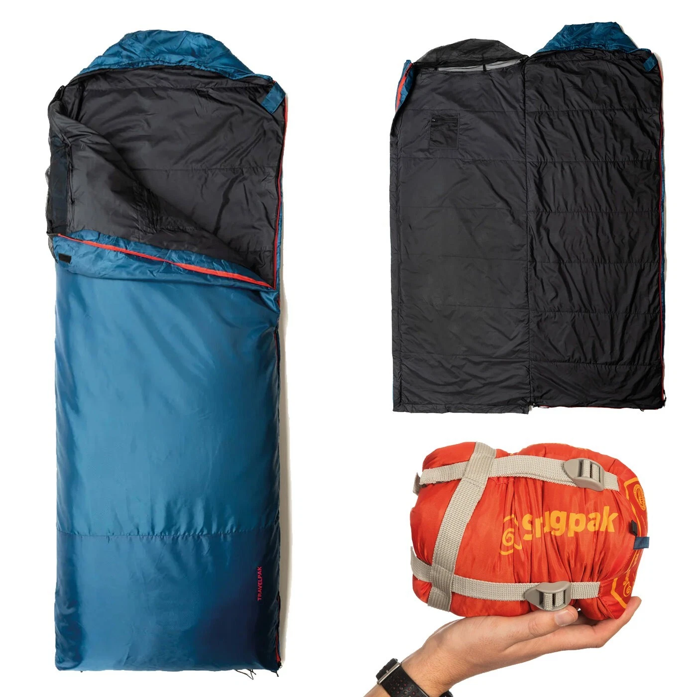 Snugpak Travelpak Traveller Sleeping Bag WGTE 7°C Square 2-Season Camping Light
Opens in a new windo
