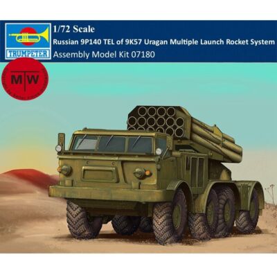 Trumpeter 07180 1/72 Russian 9P140 TEL of9K57 Uragan Multiple Launch Rocket Syst