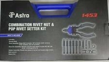 Astro Pneumatic Combo Pop Rivet & Rivet Nut Setter/ Hand Riveting Tool Kit #1453