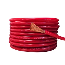 10 GAUGE AWG OFC 100% Copper Stranded wire 50ft Red Flexible Primary Power Cable