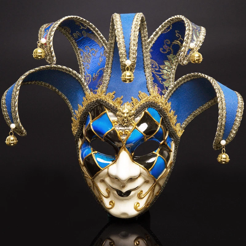Men Mask Jolly Jester Creative Venetian masquerade Costume Party Halloween - Image 4 of 4