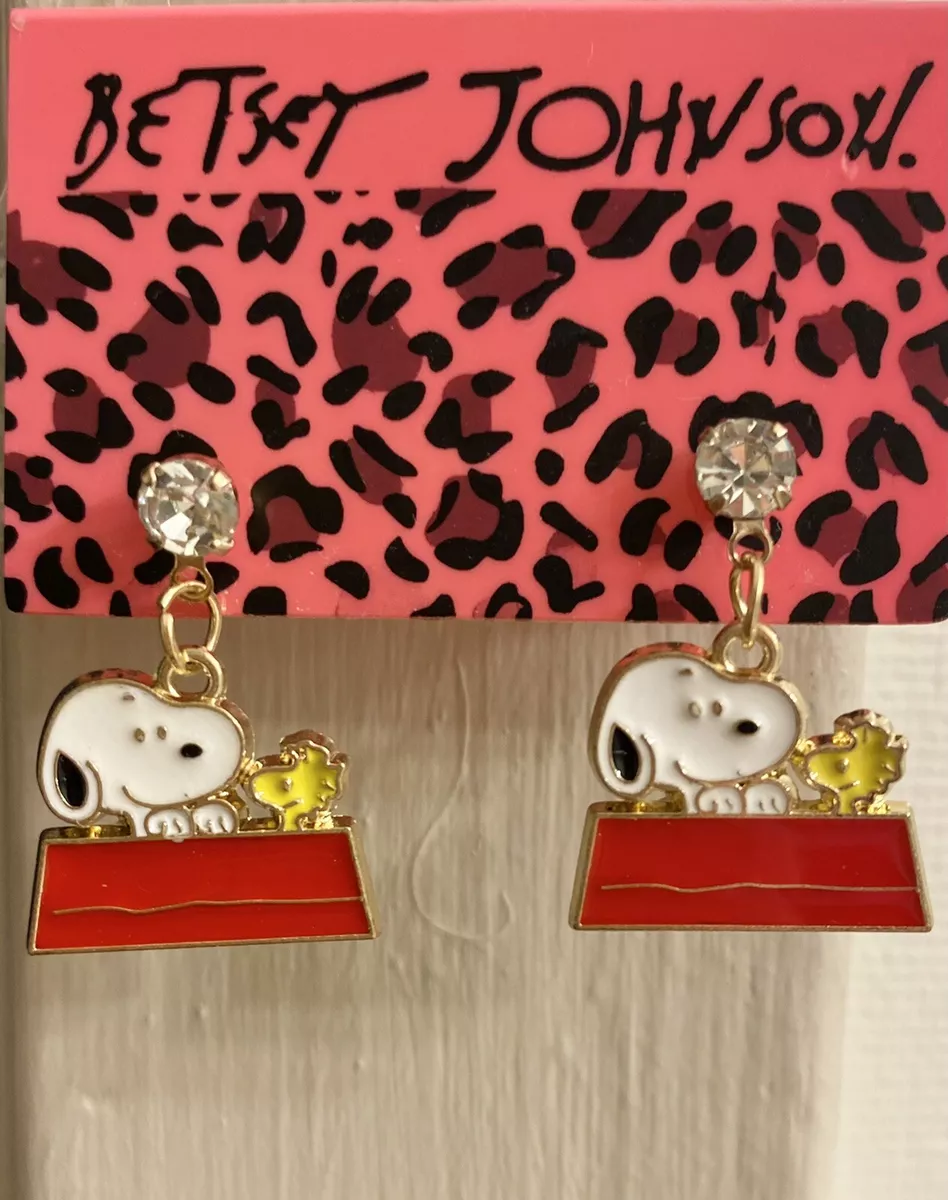 Betsey Johnson Red Enamel Crystal Rhinestone Food Box Puppy Dog