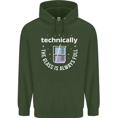 Technisch The Glass Ist Immer Volle Wissenschaft Lustig Herren Kapuzenpullover