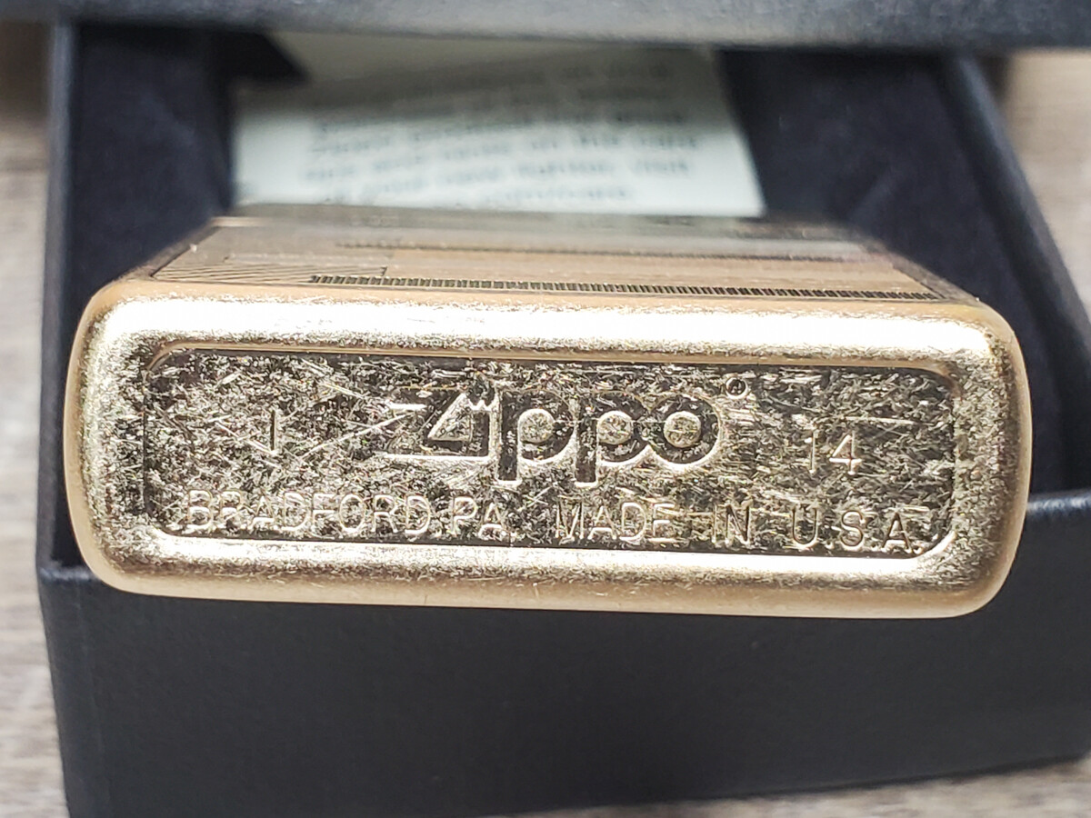 Zippo Belle Kogan Gold Dust Bars Street Lighter Flame Steel 207G