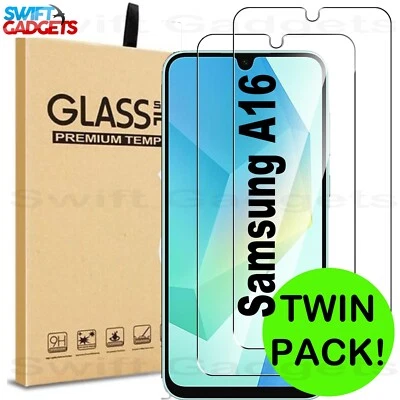 SWIFT GLASS For Samsung Galaxy A16 A16 5g Tempered Glass Screen Protector Guard Twin pack