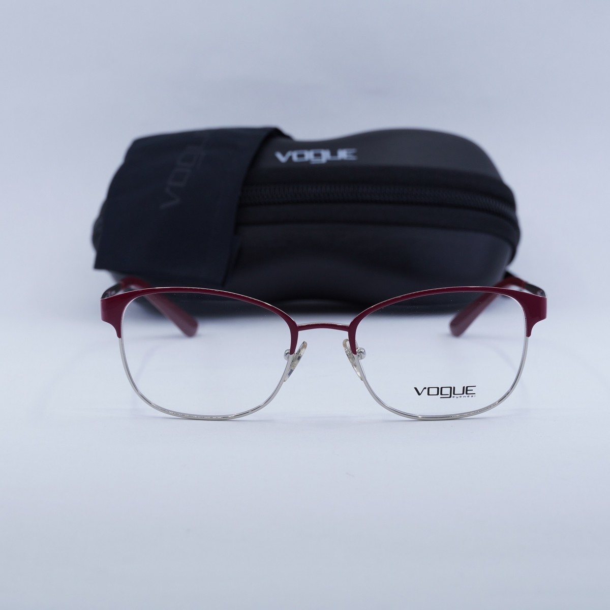 Vogue VO4072 5055 Eyeglasses - Dark Red/Silver Frame 52mm NEW Vogue VO4072 5055 Dark Red/Silver 52mm Eyeglasses | eBay main image 2