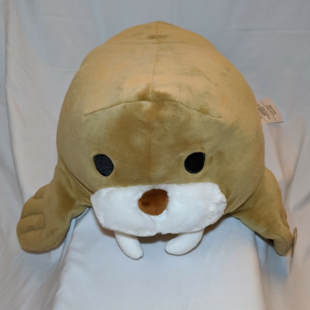 MochiPuni Walrus Brown with White Tusk 19â Round 1 Plush Seiuchi Mochi | eBay