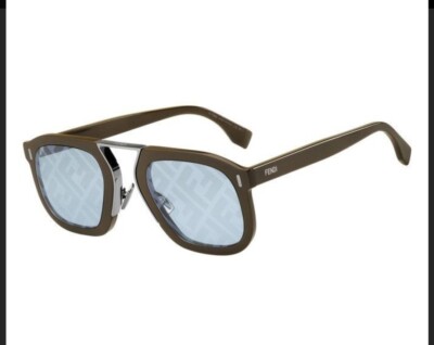 Fendi Force FF M0105/S 09Q BrownSilver Blue Mirror FF Logo | eBay