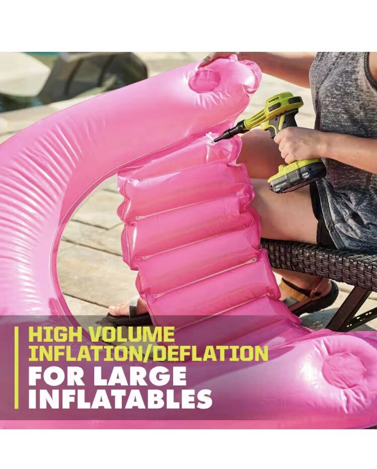 18V Cordless High Volume Inflator with Cordless High Pressure Inflator ...