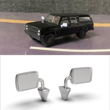 1:64 Square Body Suburban Side mirrors.  3 sets 3d printed chrome