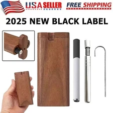 Wooden Dugout Pipe Self Cleaning Metal Bat Poker Smoking Pipe One Hitter Kit US