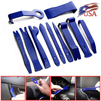 12-Piece Car Door Panel Clip Pry Tool Set — For Audio System Install, Navigation Removal, Trim & Dash Work