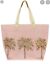thumbnail 1  - Monsoon Accessorize Beaded Embroidered Pink Palm Tree Tote Beach Bag Bnwt