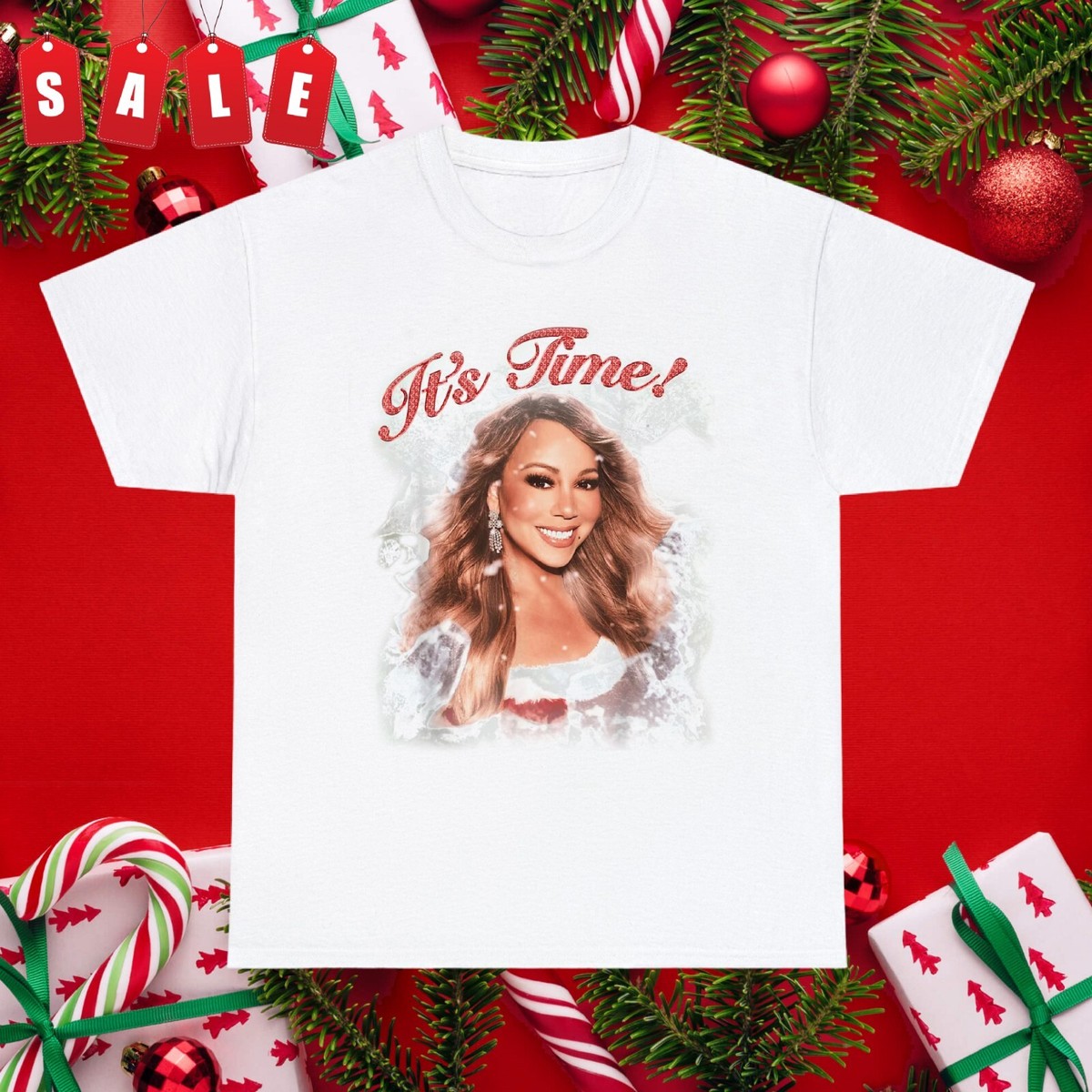 Mariah Carey it's time christmas Gift For Fans Unisex All Size
