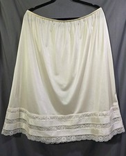 3X Velrose Plus Size Nylon Half Slip Waist 38"-50" Length 28" Snippable Trim