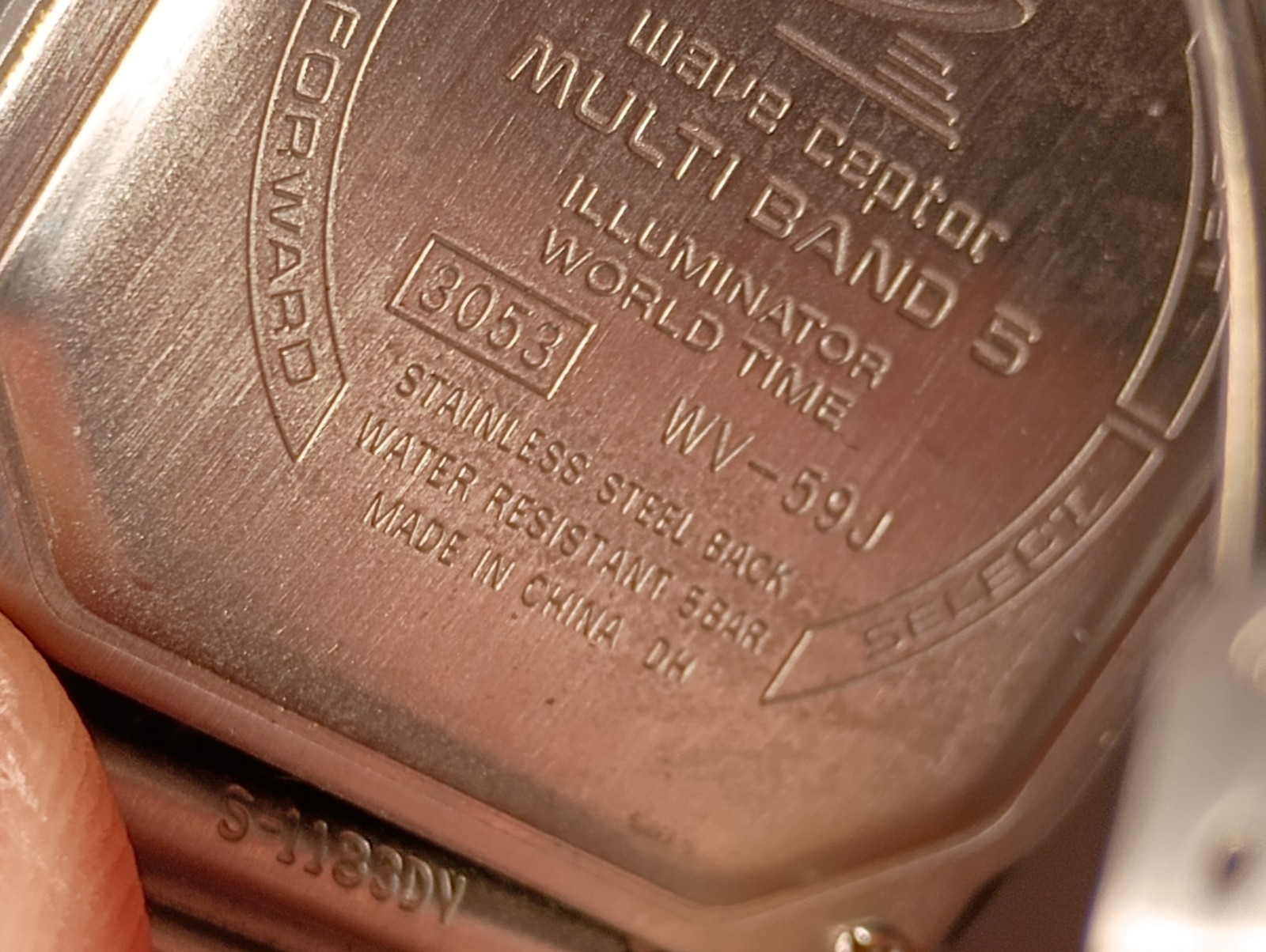 Working Casio Wave Ceptor Silver Tone Rectangle F… - image 3