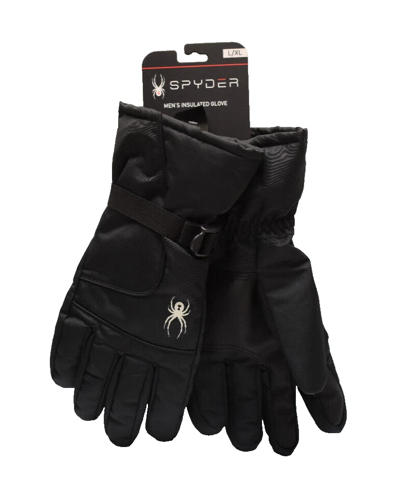 Spyder Men's Shredder Ski Gloves Size L/XL Black New! NWT