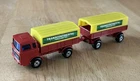 Vintage Lesney Matchbox Superfast Red Transcontinental Mercedes Truck/Trailer