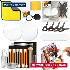 267 Pcs Card Care Clean Kit,Trading Card Cleaning Kit with Fixing Jig and EVA Sh