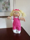 VTG Cabbage Patch Doll Lemon Blonde Ponies Blue Eyes OK Tag #1 HM Clothes READ