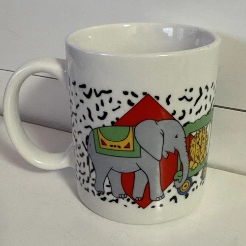 Vintage Circus Circus Las Vegas Coffee Mug Elephant Parade Rare